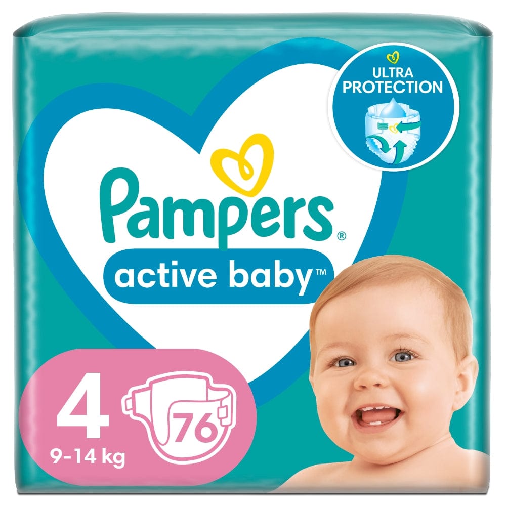 Produkt PAMPERS Pieluchy Pieluchy PAMPERS Active Baby roz 4 (9-14kg) 76 szt Paleta 72 opakowania K_021879 _72