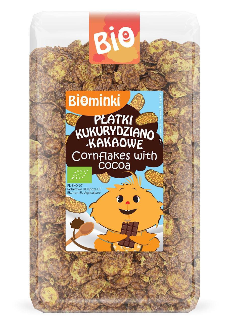 Produkt BIOMINKI (przekąski dla dzieci, kaszki) PŁATKI KUKURYDZIANO-KAKAOWE BIO 300 g - BIOMINKI 5907738152641