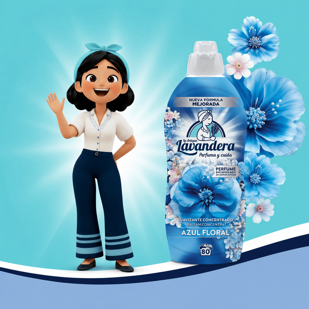 Produkt LAVANDERA Płyn do Płukania LAVANDERA Blue Azul Floral 80 Prań 1,76l 005626