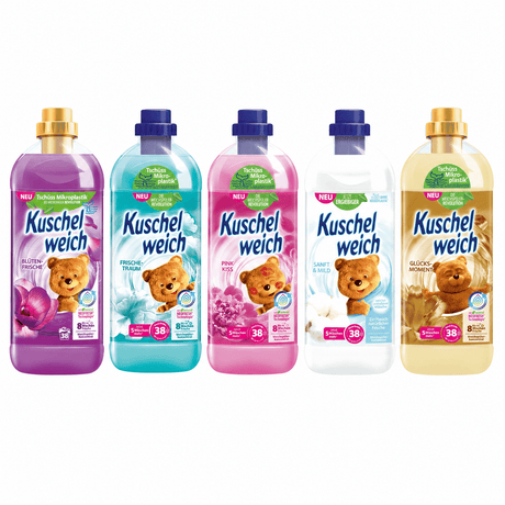 Produkt KUSCHELWEICH Płyn do prania Płyn do płukania KUSCHELWEICH Zestaw mix 5x 1l (5x 38 prań) Z00947