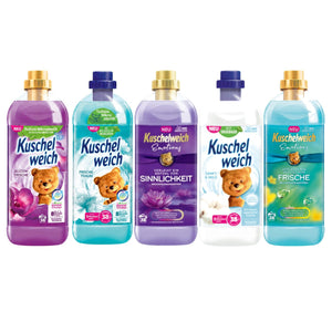 Produkt KUSCHELWEICH Płyn do prania Płyn do płukania KUSCHELWEICH Zestaw mix 5x 1l (5x 38 prań) Z00947