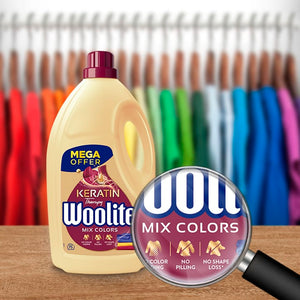 Produkt WOOLITE Płyn do prania Płyn do prania WOOLITE Keratin Therapy MIX dark + color + fruity color 3x 4,5 L Z01036