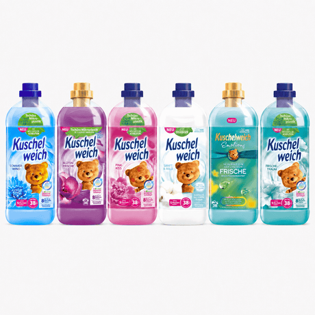 Produkt KUSCHELWEICH Płyny do płukania Płyn do płukania KUSCHELWEICH Zestaw mix 6x 1l (6x 38 prań) Z00949