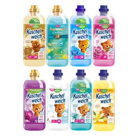 Produkt KUSCHELWEICH Płyny do płukania Płyn do płukania KUSCHELWEICH Zestaw mix zapachów 8x 1l (8x 38 prań) Z01011