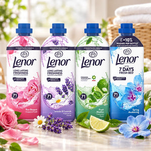 Produkt LENOR Płyny do płukania Płyn do płukania Lenor Mix Rose Bouquet, Lavender. Fresh Meadow, Spring Awakening 4x 1,491l Z10071