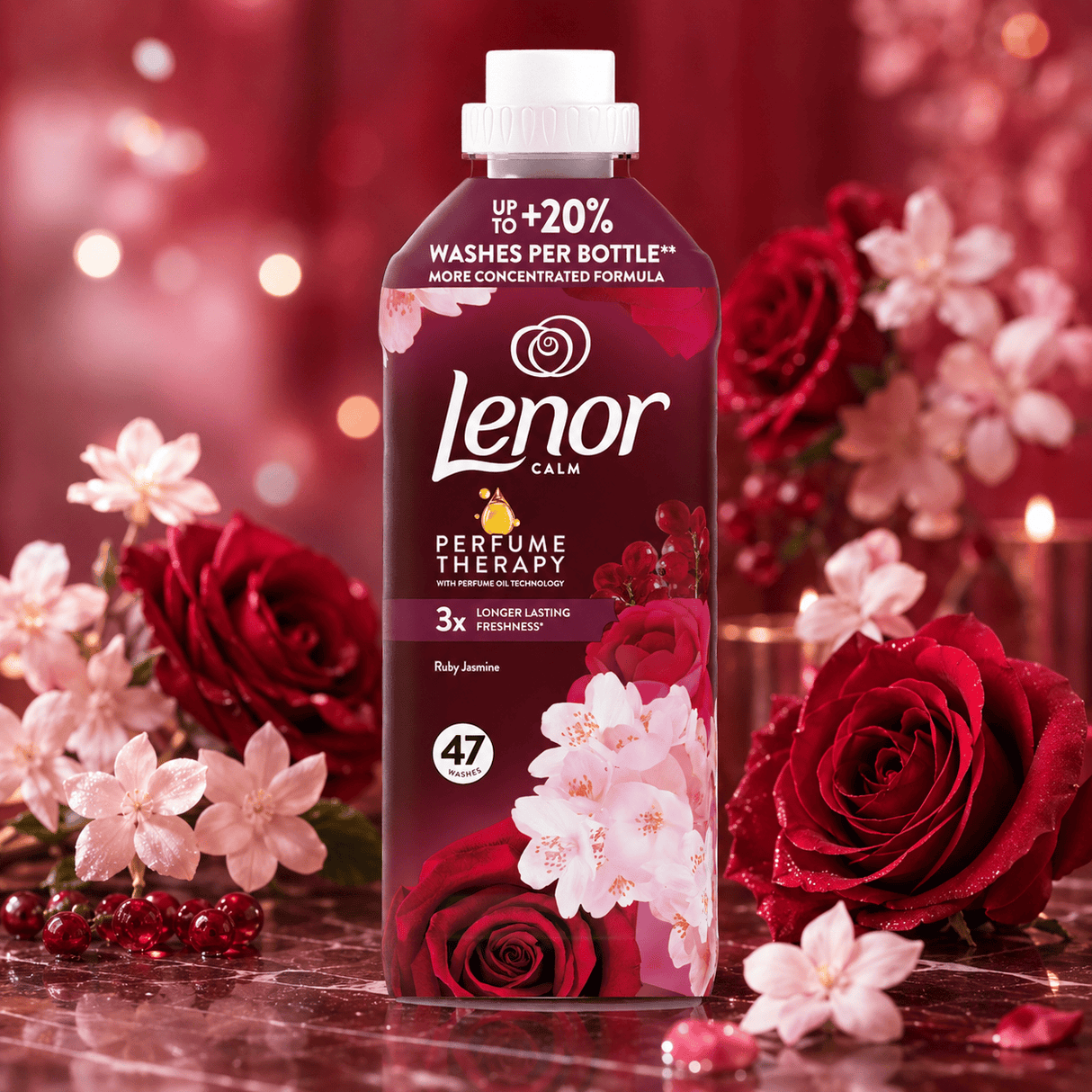 Produkt LENOR Płyny do płukania Płyn do płukania Lenor Ruby Jasmine 47 Prań 987ml 005700
