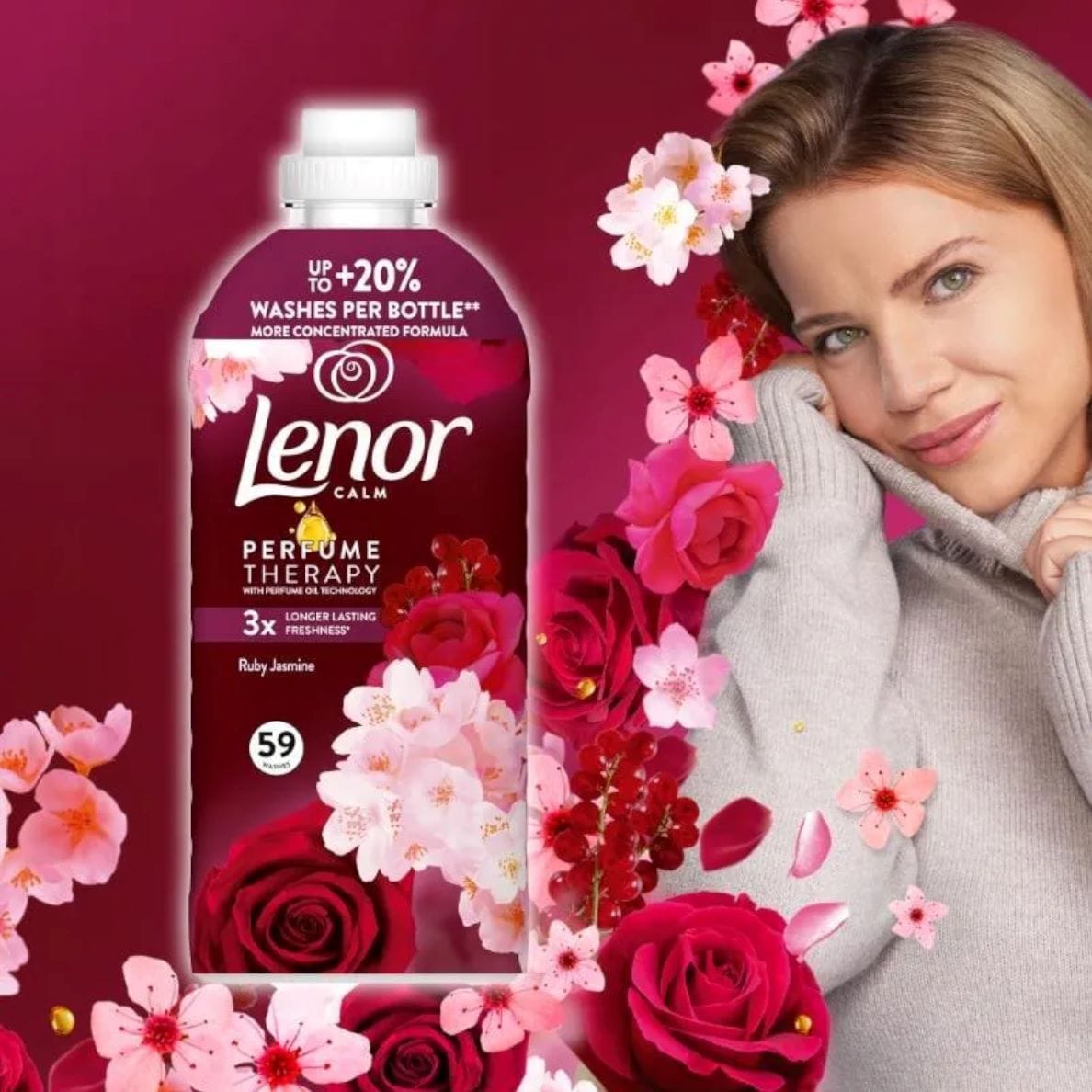 Produkt LENOR Płyny do płukania Płyn do płukania LENOR Ruby Jasmine 59 Prań 1,239l 006330