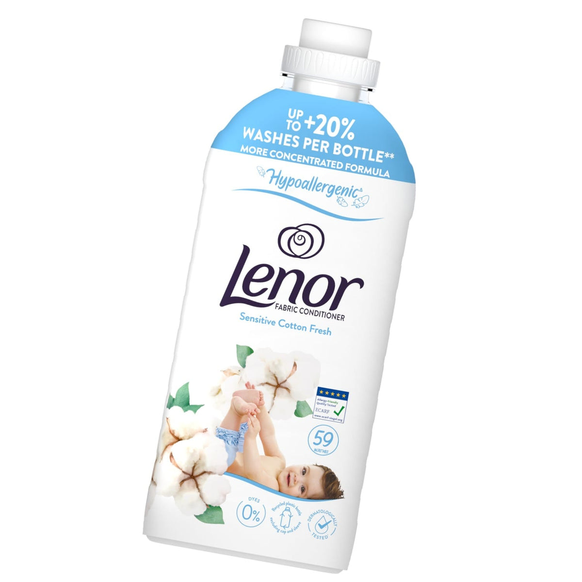 Produkt LENOR Płyny do płukania Płyn do płukania tkanin LENOR Sensitive Hipoalergiczny 59 prań 1,239l 006323