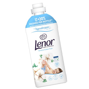 Produkt LENOR Płyny do płukania Płyn do płukania tkanin LENOR Sensitive Hipoalergiczny 59 prań 1,239l 006323