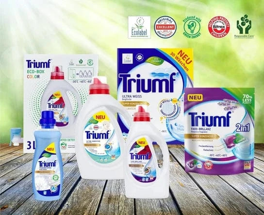 Produkt TRIUMF Płyny i żele do prania Płyn do prania TRIUMF Sport koncentrat 25 prań 1 l Paleta 576 sztuk K_019326_576