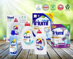 Produkt TRIUMF Płyny i żele do prania Płyn do prania TRIUMF White koncentrat 25 prań 1 l Paleta 576 sztuk K_015192_576