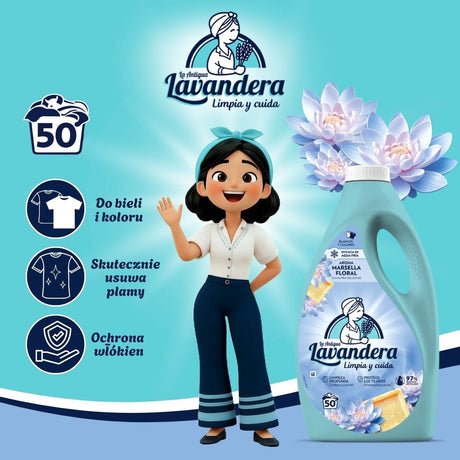 Produkt LAVANDERA Płyny i żele do prania Żel do prania LAVANDERA Marseille uniwersalny płyn na 50 prań 2,5L 052706