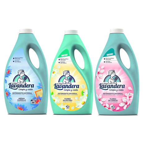 Produkt LAVANDERA Płyny i żele do prania Żel do prania LAVANDERA Universal Mix zapachów 50 prań 3x 2,5L Z00969