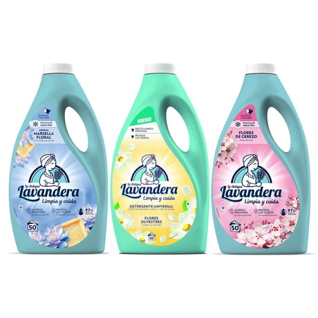 Produkt LAVANDERA Płyny i żele do prania Żel do prania LAVANDERA Universal Mix zapachów 50 prań 3x 2,5L Z00969