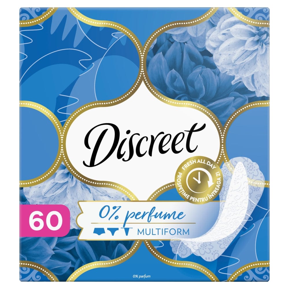 Produkt DISCREET Podpaski Wkładki higieniczne DISCREET Multiform 0% Air 60szt 019279