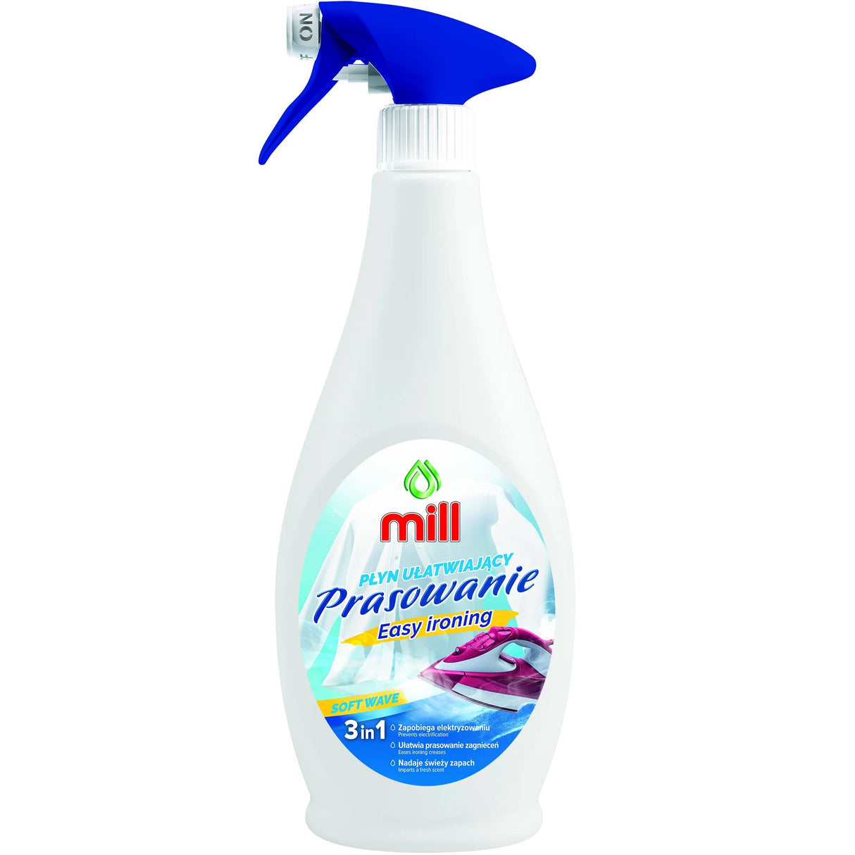 Produkt MILL Pozostałe do prania Płyn ułatwiający prasowanie MILL Soft Wave 3in1 Spray 500ml 004400