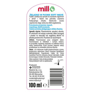 Produkt MILL Pozostałe do prania Żelazko w płynie MILL Soft Wave spray 100ml 004397