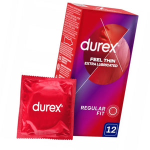 Produkt DUREX Prezerwatywy DUREX Feel Thin Extra Lubricated 12szt 005310