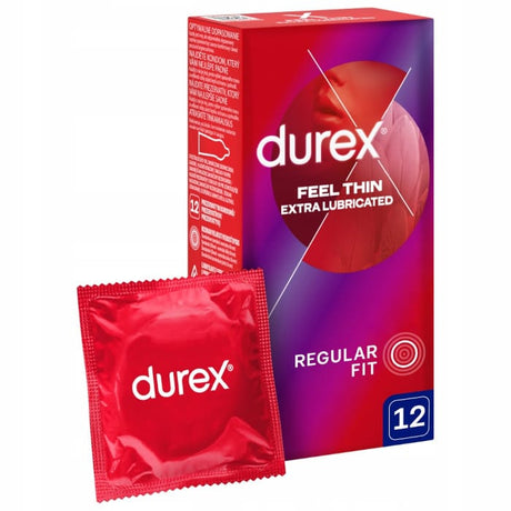 Produkt DUREX Prezerwatywy DUREX Feel Thin Extra Lubricated 12szt 005310