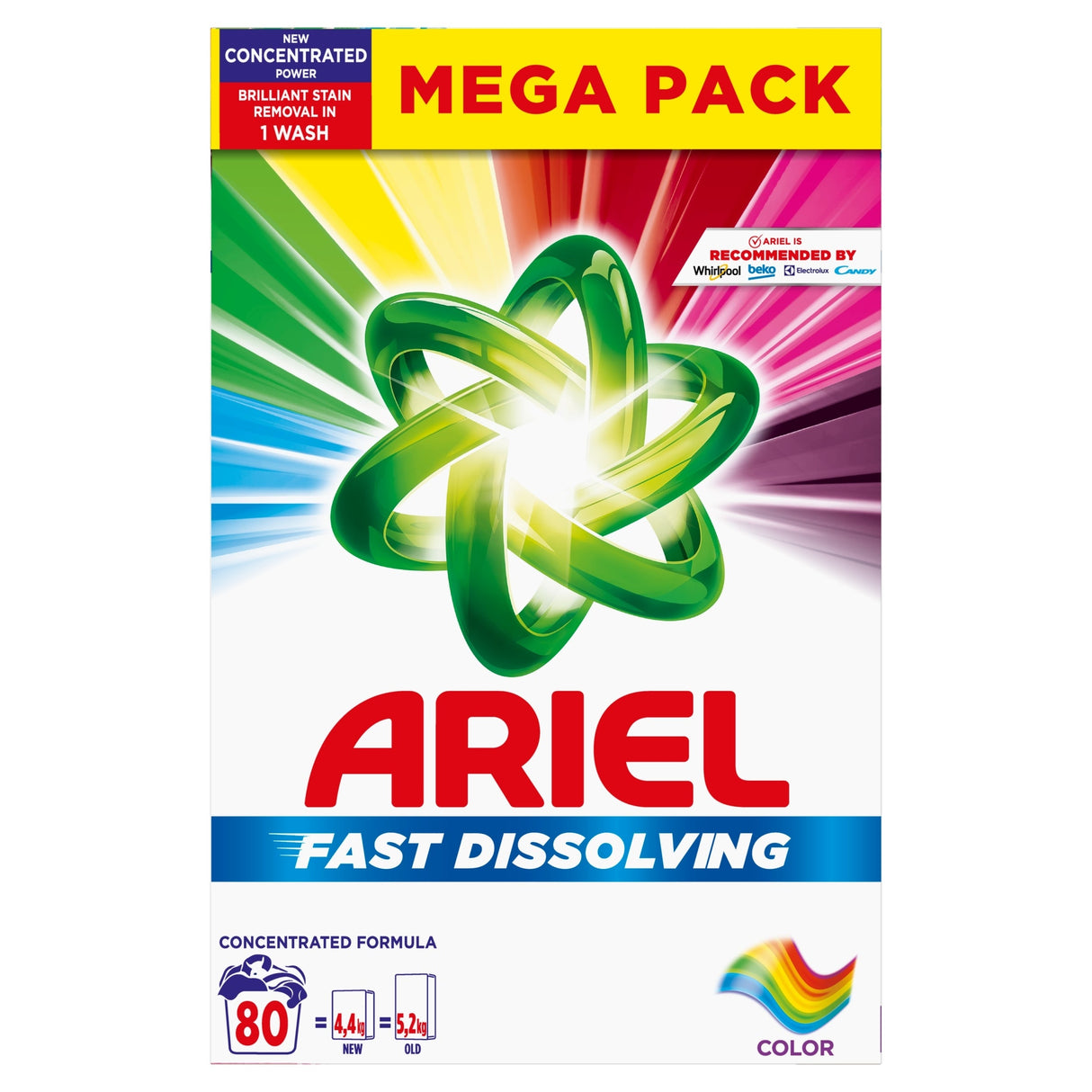 Produkt ARIEL Proszki do prania Proszek do prania ARIEL Fast Dissolving 80 prań 4,4 kg 037412
