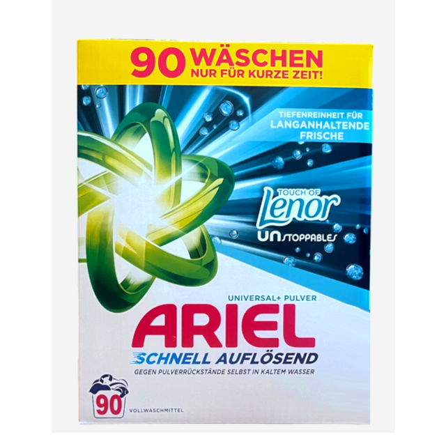 Produkt ARIEL Proszki do prania Proszek do prania ARIEL Universal+Touch Of Lenor Unstoppables 4,95kg 90 prań 004504