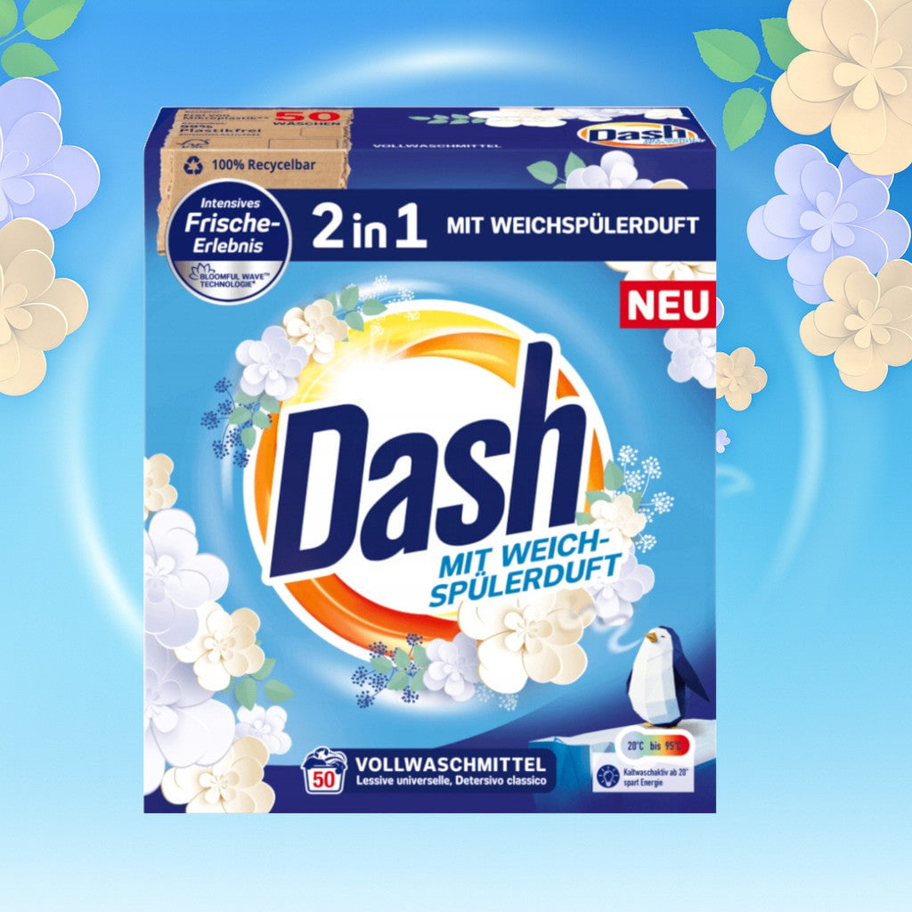 Produkt DASH Proszki do prania Proszek do prania DASH uniwersalny 2in1 50 prań 3kg 003587