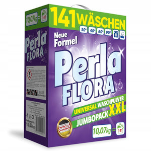 Produkt PERLA FLORA Proszki do prania Proszek do prania PERLA FLORA uniwersalny kolor białe 141 prań 10,07kg Paleta 60 sztuk K_002843_60