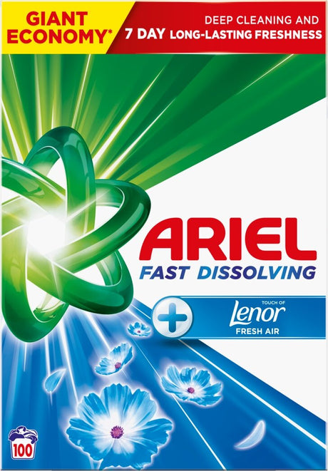Produkt ARIEL Proszki do prania Proszek do prania uniwersalny  ARIEL Fresh Air Touch of Lenor 100 prań 5,5 kg 004447