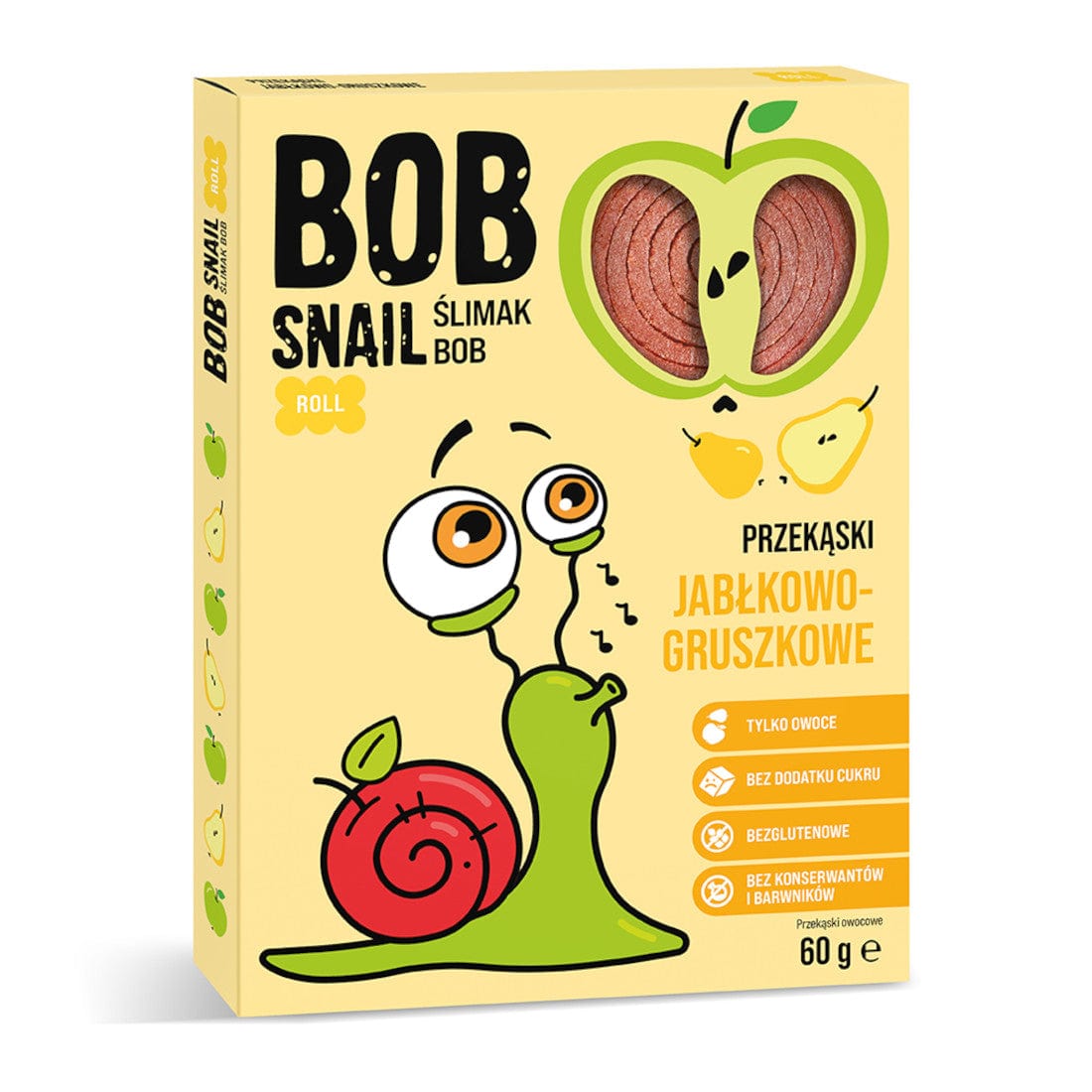 Produkt BOB SNAIL Przekąska Zdrowa przekąska BOB SNAIL ROLL Mix smaków 12x 60g + 4x gratis Z00128