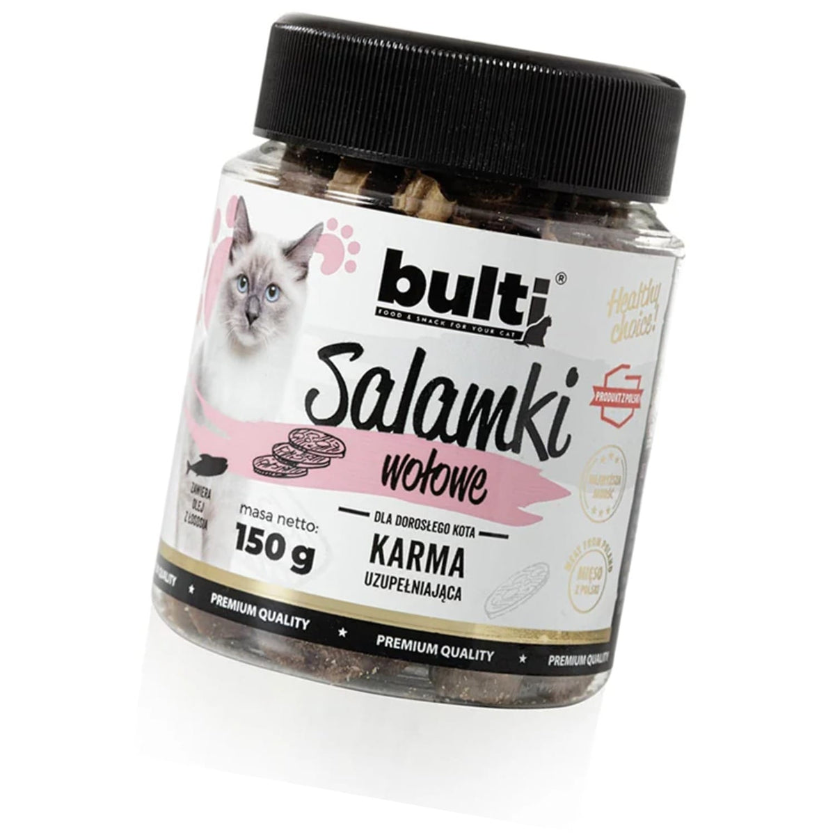 Produkt BULT Przysmaki dla Kota Przysmak dla kota BULT Salamki wołowe 150g 005676