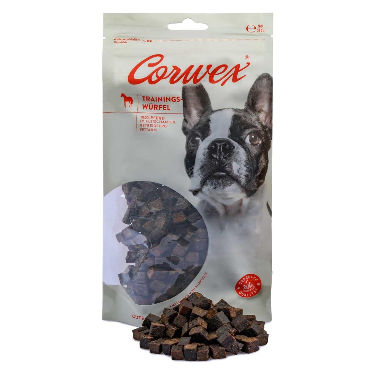 Produkt CORWEX Przysmaki dla psa CORWEX Premium Kostki Treningowe z Koniną Przysmak dla Psa 250g 006457