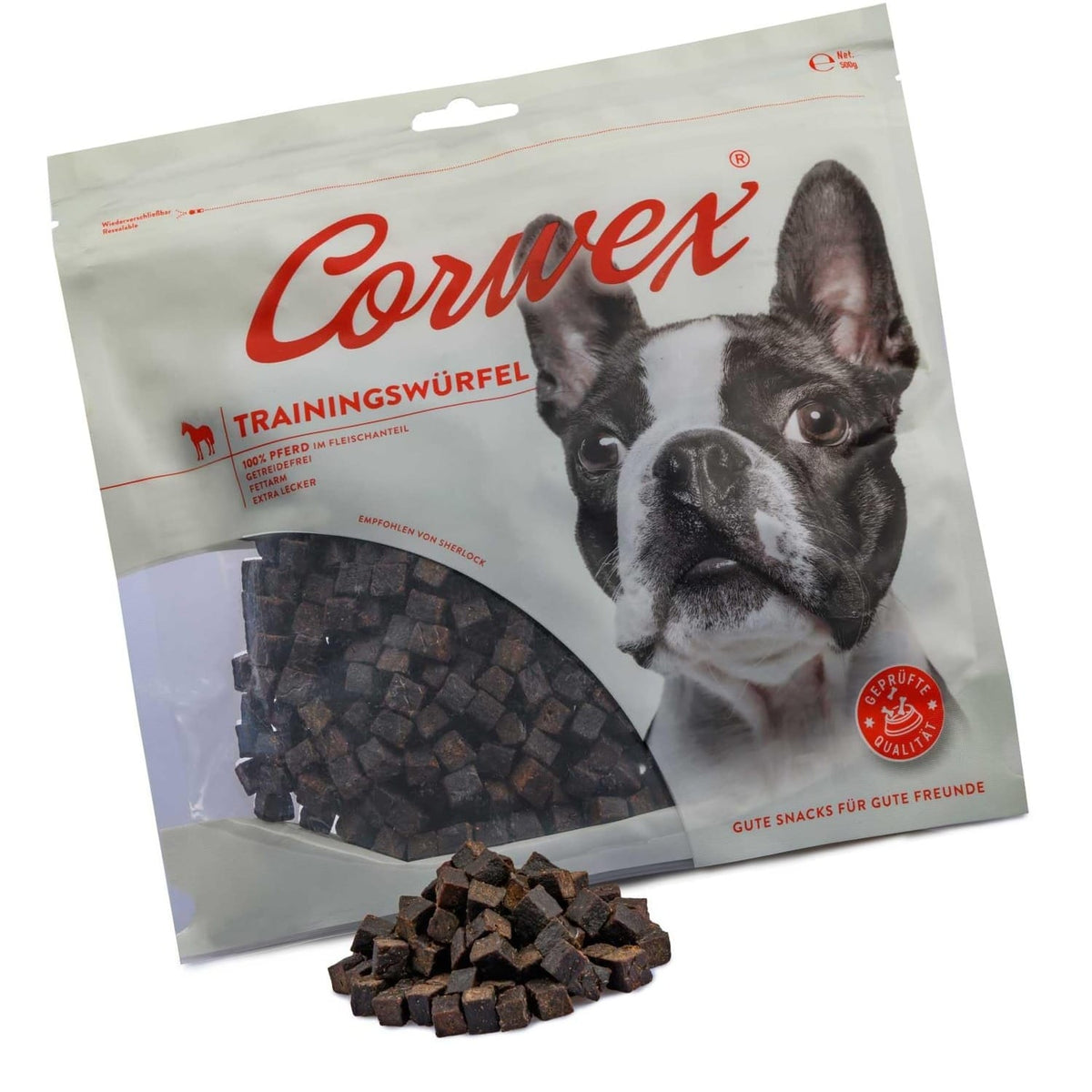 Produkt CORWEX Przysmaki dla psa CORWEX Premium Kostki Treningowe z Koniną Przysmak dla Psa 500g 006448