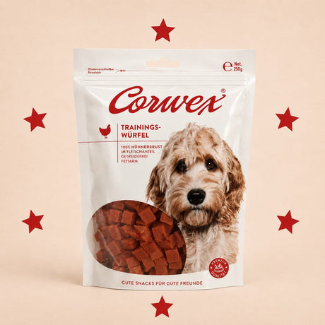 Produkt CORWEX Przysmaki dla psa CORWEX Premium Kostki Treningowe z Kurczakiem Przysmak dla Psa 250g 006454