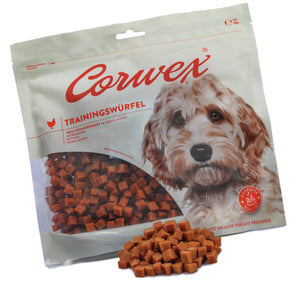 Produkt CORWEX Przysmaki dla psa CORWEX Premium Kostki Treningowe z Kurczakiem Przysmak dla Psa 500g 006445