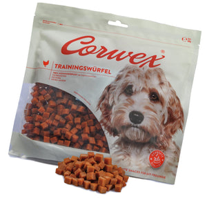Produkt CORWEX Przysmaki dla psa CORWEX Premium Kostki Treningowe z Kurczakiem Przysmak dla Psa 500g 006445