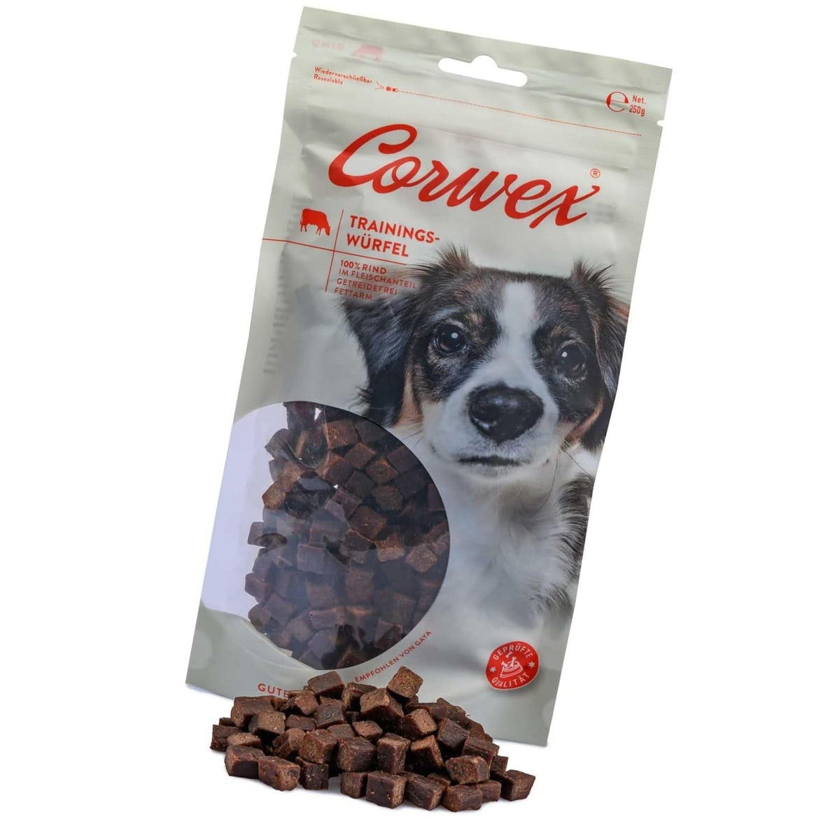Produkt CORWEX Przysmaki dla psa CORWEX Premium Kostki Treningowe z Wołowiną Przysmak dla Psa 250g 006455