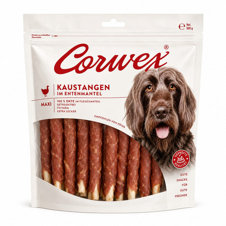 Produkt CORWEX Przysmaki dla psa CORWEX Premium Pałeczki Owinięte Kaczką Gryzak dla Psa 500g 006442