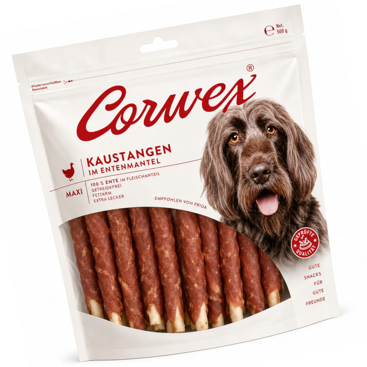 Produkt CORWEX Przysmaki dla psa CORWEX Premium Pałeczki Owinięte Kaczką Gryzak dla Psa 500g 006442