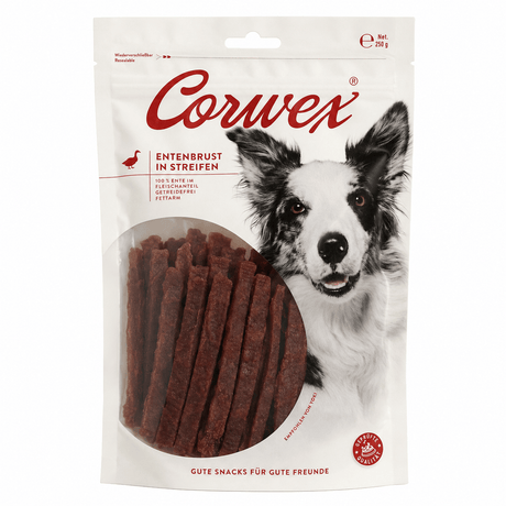 Produkt CORWEX Przysmaki dla psa CORWEX Premium Paski z Piersi Kaczki Przysmak dla Psa 250g 006452