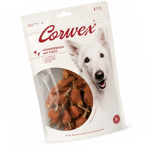Produkt CORWEX Przysmaki dla psa CORWEX Premium Pierś z Kurczaka i Rybą Przysmak dla Psa 250g 006450