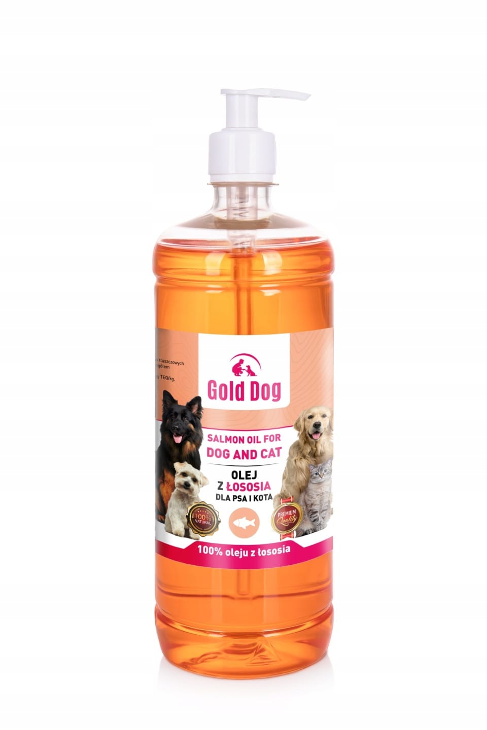 Produkt WHISKAS Przysmaki dla psa GOLD DOG Olej z Łososia dla psa i kota 1 l 005657