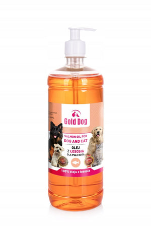 Produkt WHISKAS Przysmaki dla psa GOLD DOG Olej z Łososia dla psa i kota 1 l 005657