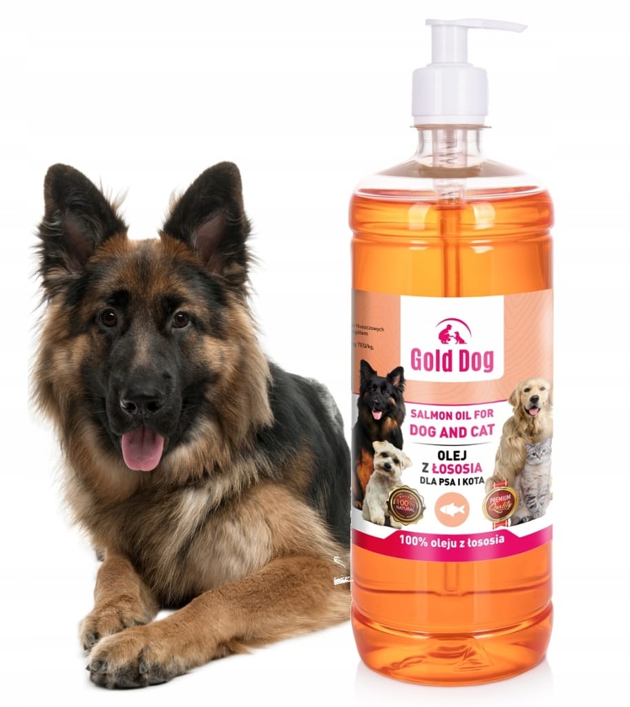 Produkt WHISKAS Przysmaki dla psa GOLD DOG Olej z Łososia dla psa i kota 1 l 005657