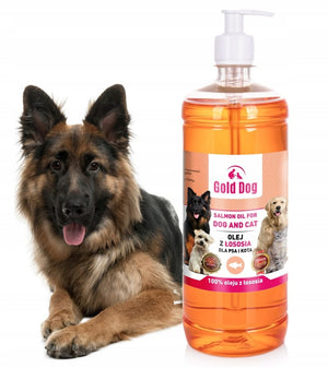 Produkt WHISKAS Przysmaki dla psa GOLD DOG Olej z Łososia dla psa i kota 1 l 005657