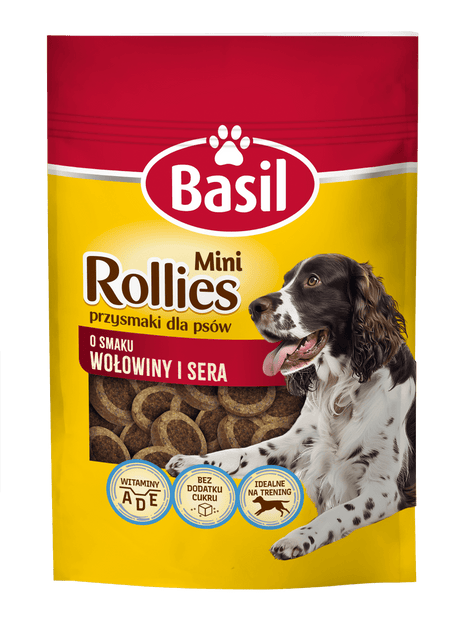 Produkt BASIL Przysmaki dla psa Przysmaki dla psa BASIL Mini Rollies wołowina z serem 004374