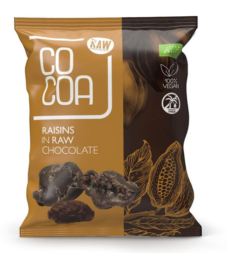 Produkt COCOA (czekolady i bakalie w surowej czekoladzie) RODZYNKI W SUROWEJ CZEKOLADZIE BIO 70 g - COCOA 5902768064537