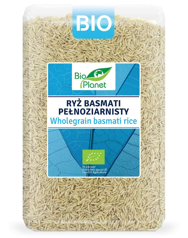 Produkt BIO PLANET - seria NIEBIESKA (ryże, kasze, ziarna) RYŻ BASMATI PEŁNOZIARNISTY BIO 2 kg - BIO PLANET 5902650275799