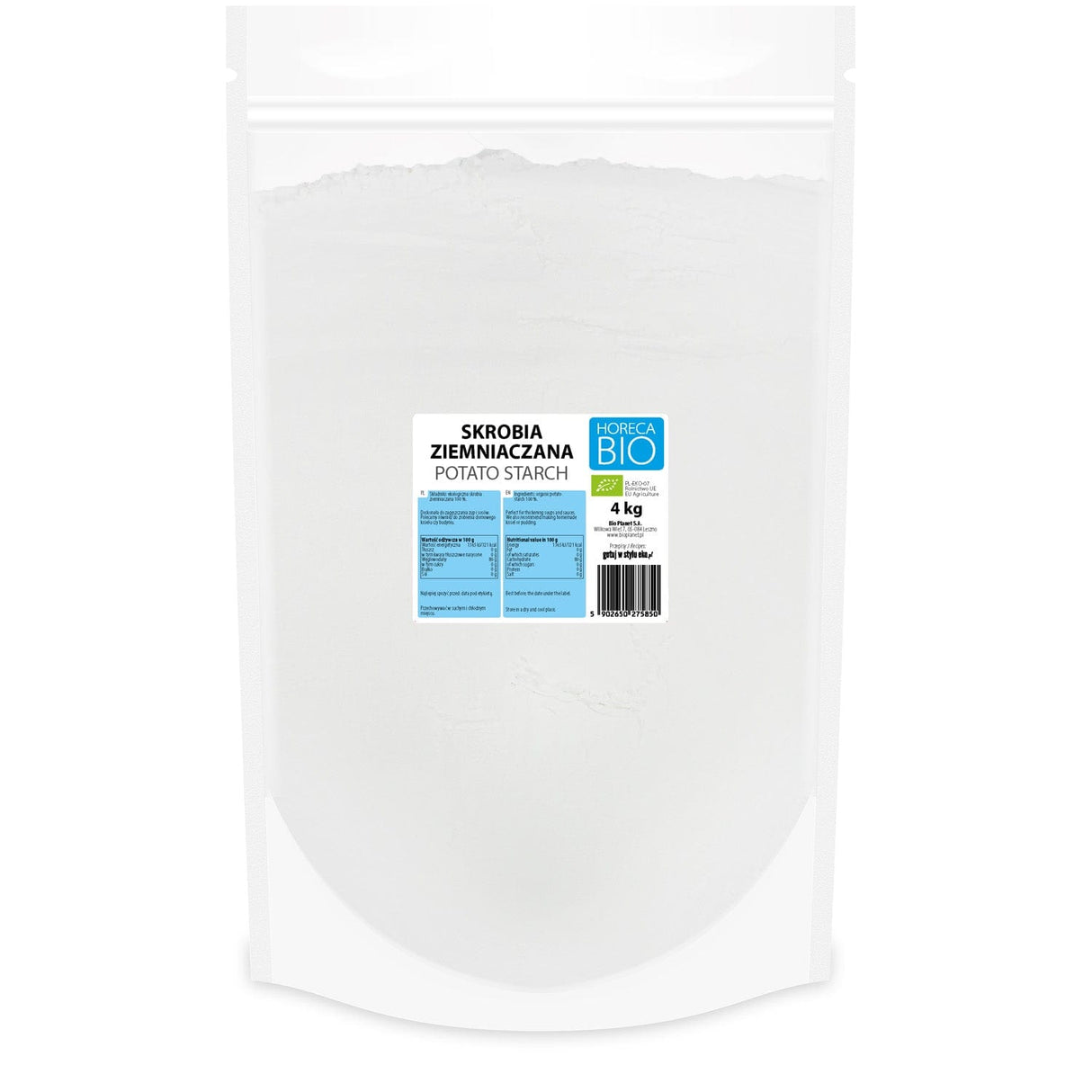Produkt HORECA BIO - pozostałe SKROBIA ZIEMNIACZANA BIO 4 kg - HORECA (BIO PLANET) 5902650275850