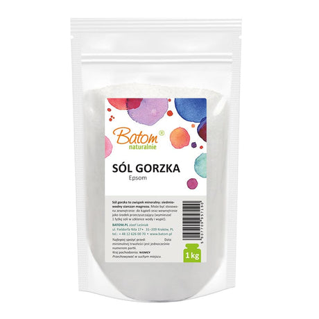 Produkt BATOM (oleje, soki, sole kąpielowe) SÓL EPSOM (KĄPIELOWA) 1 kg - BATOM 5907709957190