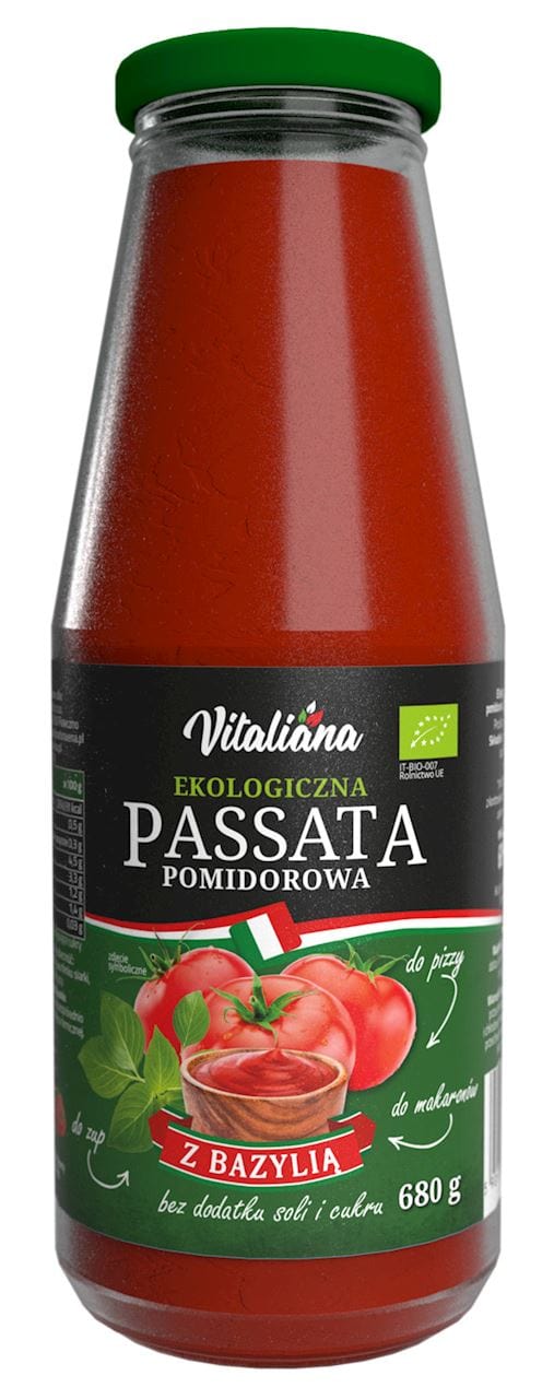 Produkt VITALIANA SOS POMIDOROWY PASSATA Z BAZYLIĄ BIO 680 g - VITALIANA 5906750251981